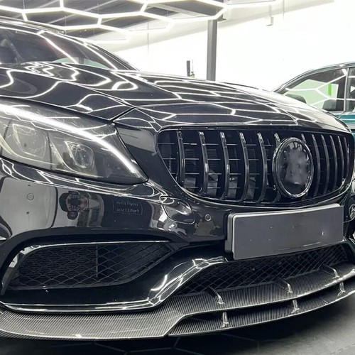 Real Carbon Fiber Front Bumper Lip Splitter For MB AMG W205 C63 - Bild 4 von 8