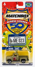 2002 Matchbox Across America 1956 Ford Pickup PEA GREEN METALLIC | MAINE | FSC