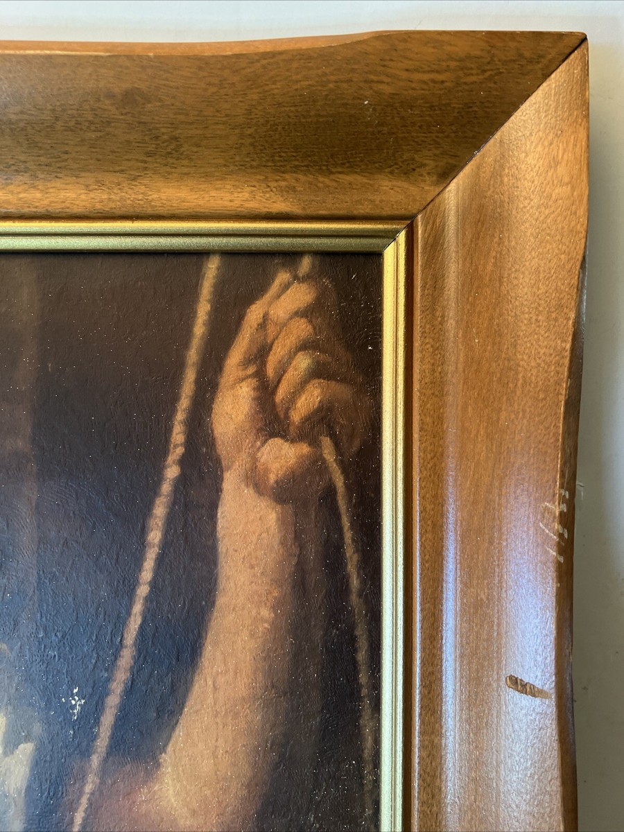 VTG H Happ Wasserschopferin Old Well Woman Petching Water Print