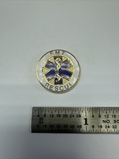 EMT RESCUE Pin - EMS/Fire - Blue White And Gold -NEW - Collar Brass - Lot Of 10