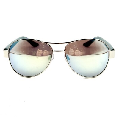 Aviator Sunglasses Metal Frame UV400 Mirrored Women Men Fashion Accessory Amazon.com: The Fresh Classic Large Metal Frame Mirror Lens  main image 4