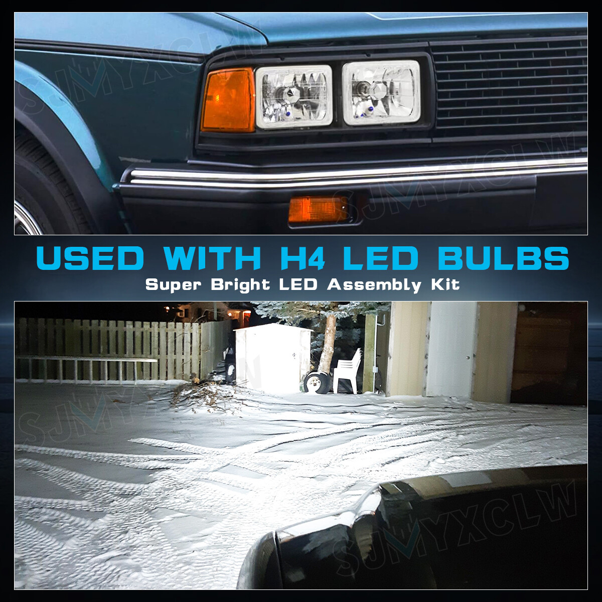 5x7" 7x6" LED Headlight Hi&Lo Beam DRL Fit Toyota Pickup 1982-1995 - Foto 6