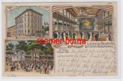 88486 postcard lithograph Leipzig Reudnitz establishment three lilies 1911