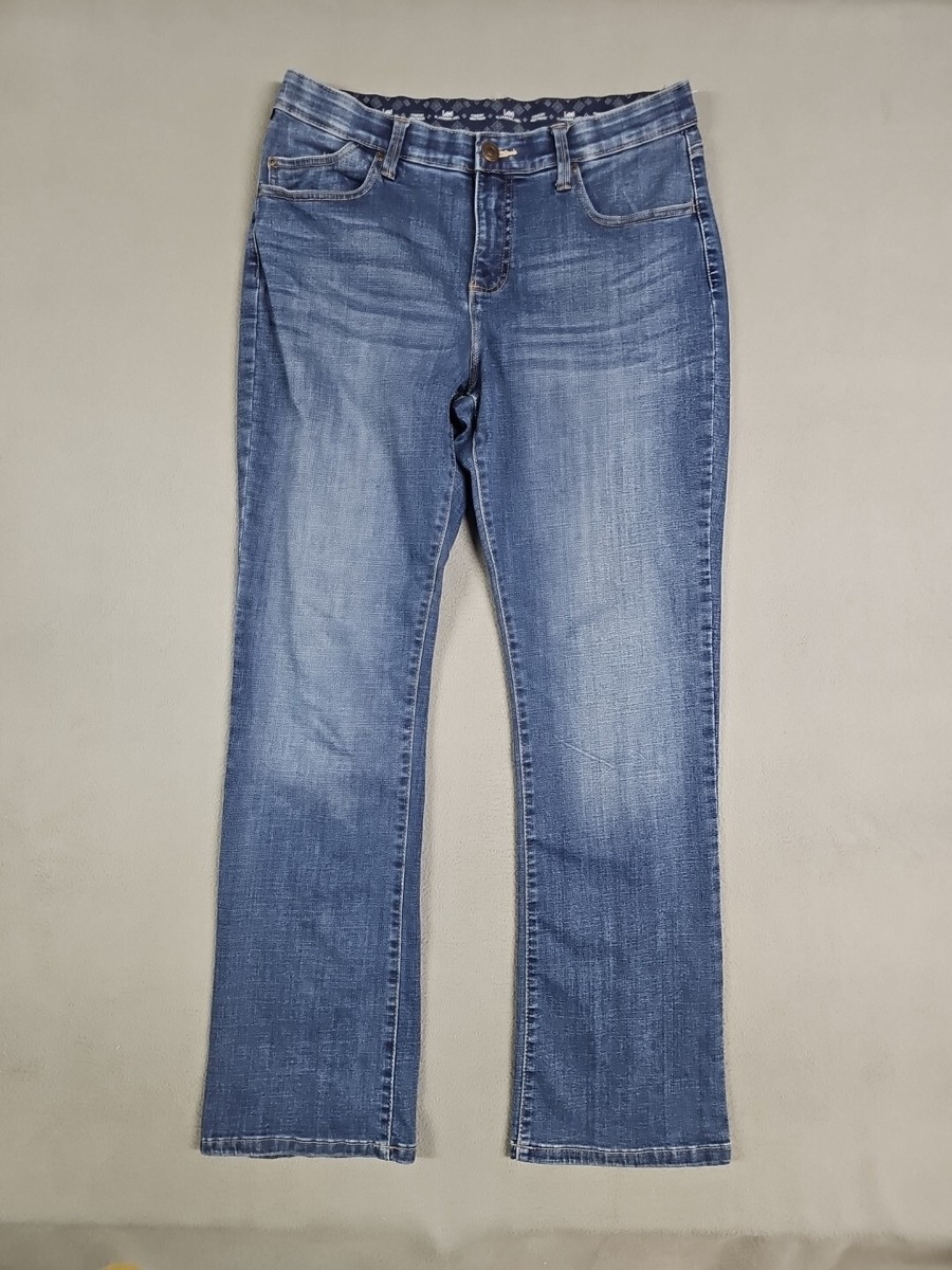 Lee Jeans Womens 10 Blue Platinum Label Mid Rise Comfort Waistband Stretch  Denim | eBay