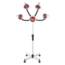 750W 5 Head Salon Infrared Heat Lamp, Adjusting Height Styling Perming Dryer