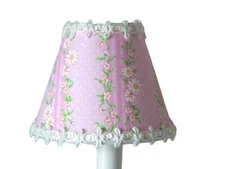 Pink Sparkle Daisy Chandelier Shades, 5" Mini Lamp Sconce Shade / Spring party