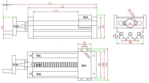 New 100-1000mm Stroke Manual Sliding Table Ball Screw Linear Stage CNC Slide - Picture 6 of 6