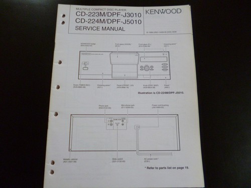 Original Service Manual Kenwood CD-223M DPF-J3010 CD-224M DPF-J5010
