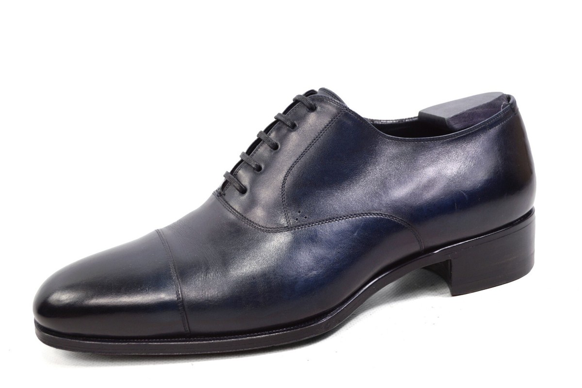 Chaussures Oxford Tom Ford 'MTO' Patine Marron - Taille UK6.5 EEE / US7.5 - Fabriquées En Italie