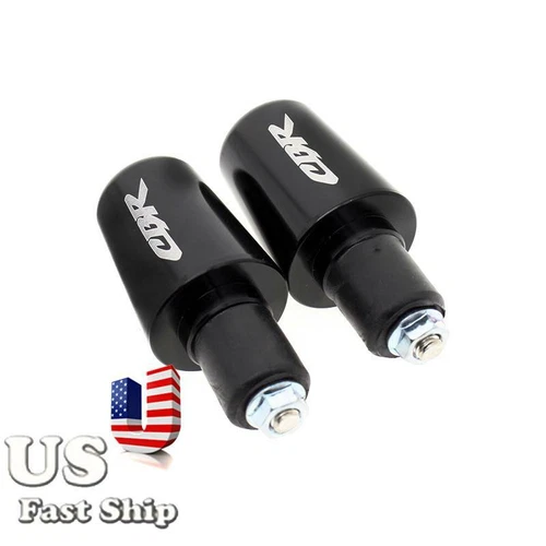 Black Handle Bar End Plug Grip Ends Caps For 2013-2014 CBR500R 1987-1990 CBR600F