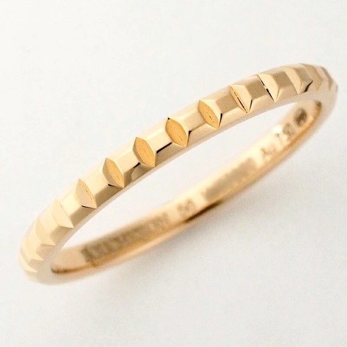 Boucheron Cattle Clou de Paris Small Ring JAL01164 K18PG #56 - Picture 2 of 5