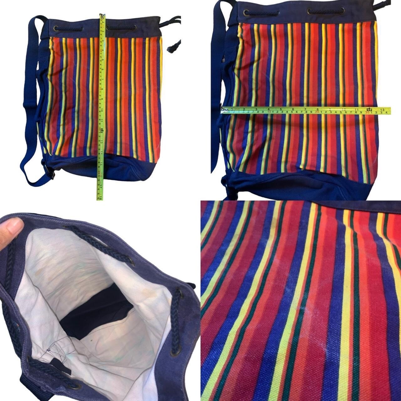 Rainbow Striped Drawstring Backpack - image 2