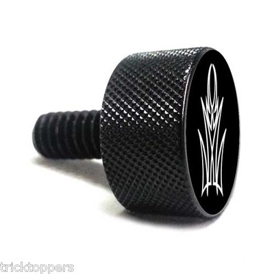 Seats For Ford Custom Black Billet Aluminum Knurled Seat Bolt For 1996-2015 Harley-Davidson Motorcycles - Made In USA Harley Seat Bolt