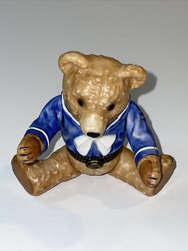 BEARY BEST BEARS CHRISTOFUR Teddy Bear Trinket Box Strung Moveable Ceramic EL5 - Picture 4 of 11