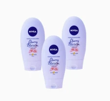 3 PACK NIVEA Hand Cream Cherry Blossom Jojoba Oil Infused 2.6 OZ