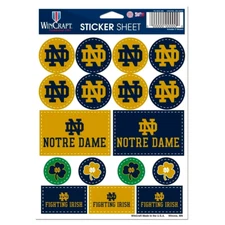 Notre Dame Fighting Irish Vinyl Die-Cut Sticker Set / Decal Sheet *Free Shipping