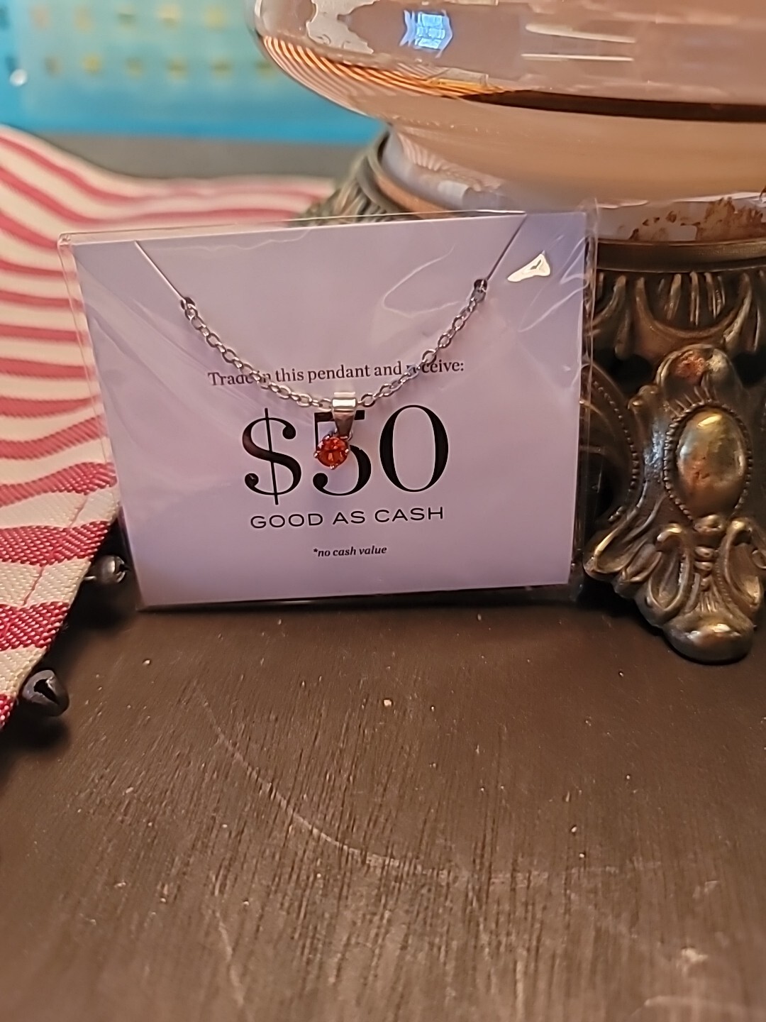 Effy Silver Tone Chain With Orange Stone Pendant Necklace