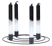 Runder Kerzenhalter Ø 27Cm Metall Schwarz KerzenstäNder Adventskranz Tischdeko