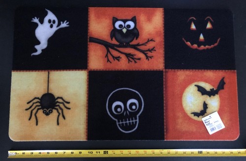 Halloween Floor Mat - Paneled Halloween Images, 29.5in x 17.5in (NEW)