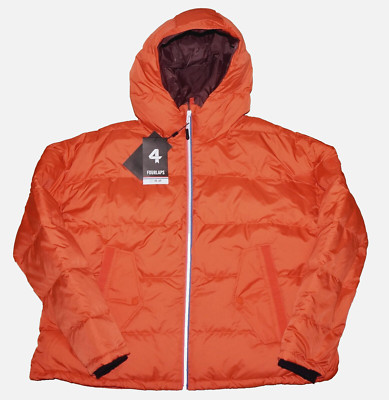 $248 NWT FOURLAPS Orange Duck Down Insulated COVER DOWN JACKET Puffer Jacket XXL