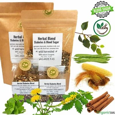 ORGANICTAS Herbal Diabetics Tea Natural Blood Sugar, Glucose, Cholestorol, Lower & Control