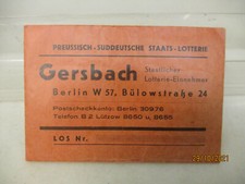 x-77982	Alter Preussisch-S&uuml;ddeutsche Staats-Lotterie Los Umschlag ca.130x90mm