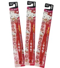 Hello Kitty Toothbrush for Children 3 Toothbrushes Made in Japan Free shipping