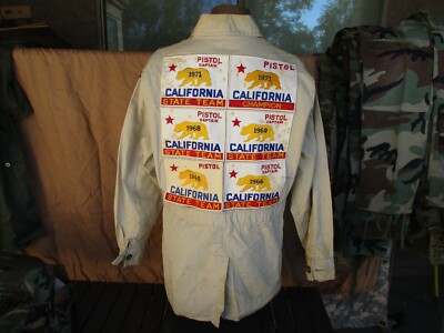 Vtg CALIFORNIA State Team Safari Range Jacket with Patches, President s Hundred 