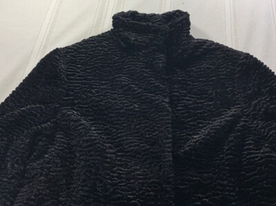 TRIBAL Coat Sz 4 Black Textured Clasp Closure Short Jacket