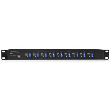 TPro Electric Rack Mount Power Strip w/ 9 Power Switches & 5V USB Charging Port