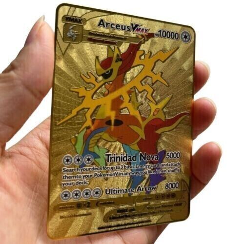 10000Point Español Cartas Pokemon Metal Gold Card Box Golden