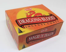 Dragons Blood Incense Cones: Bulk Lot 12 Packs of 10 Cones, 120 Total! HEM BRAND
