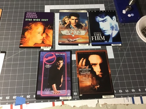 Five 8 x 5.5 inch DVD Backer cards MINI POSTERS Tom cruise Movie. Film Cocktail