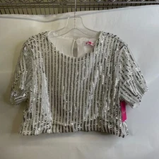 BUDDYLOVE Laura Short Sleeve Sequin Set Women's Size S White