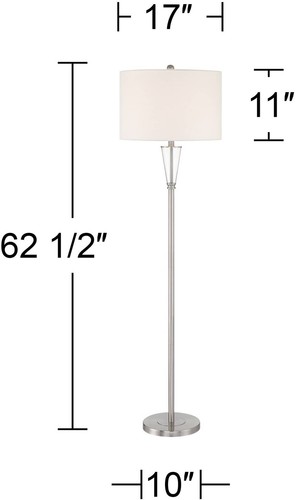 360 Lighting Shasta 62 1/2" High Glass and Brushed Nickel Floor Lamp - Picture 8 of 8