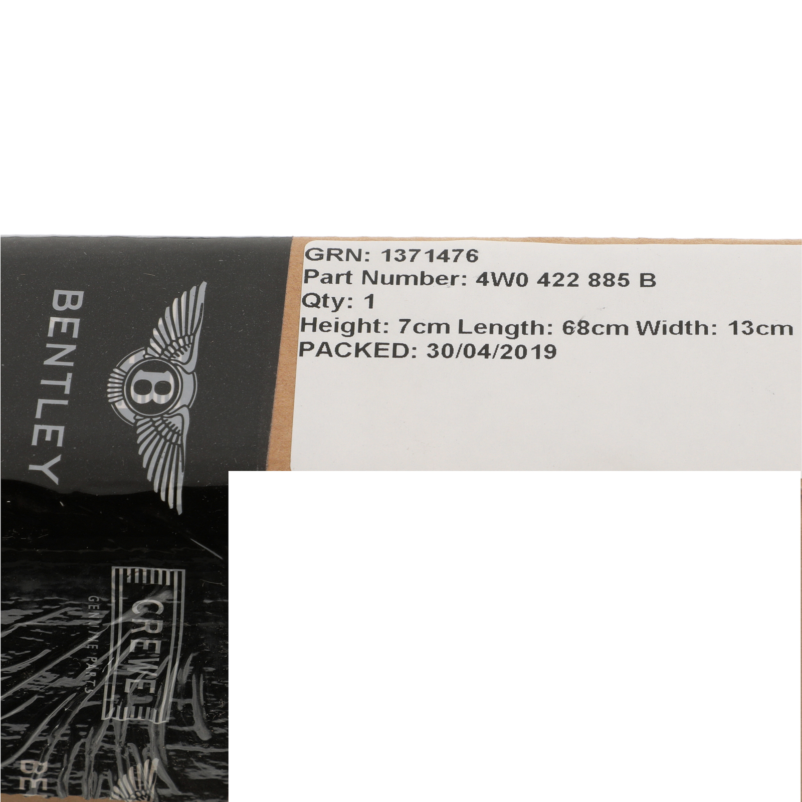 Genuine Bentley 2011-2018 Continental Engine Oil Cooler Assembly 4W0422885B