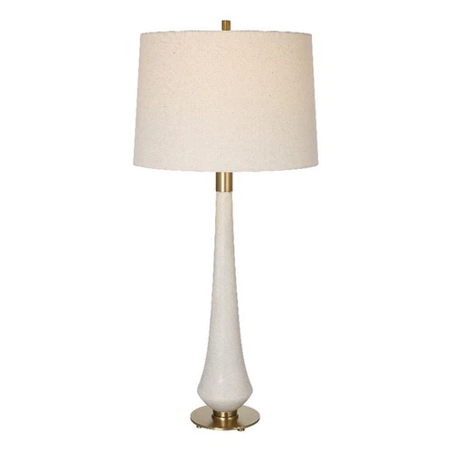 Uttermost Marille Transitional Rice Resin and Iron Metal Table Lamp in White - Picture 2 of 8