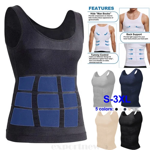 Fajas Para Hombres Faja Reductora De Hombre Hombre Body Shaper Tank Abdomen Control - Imagen 1 de 33