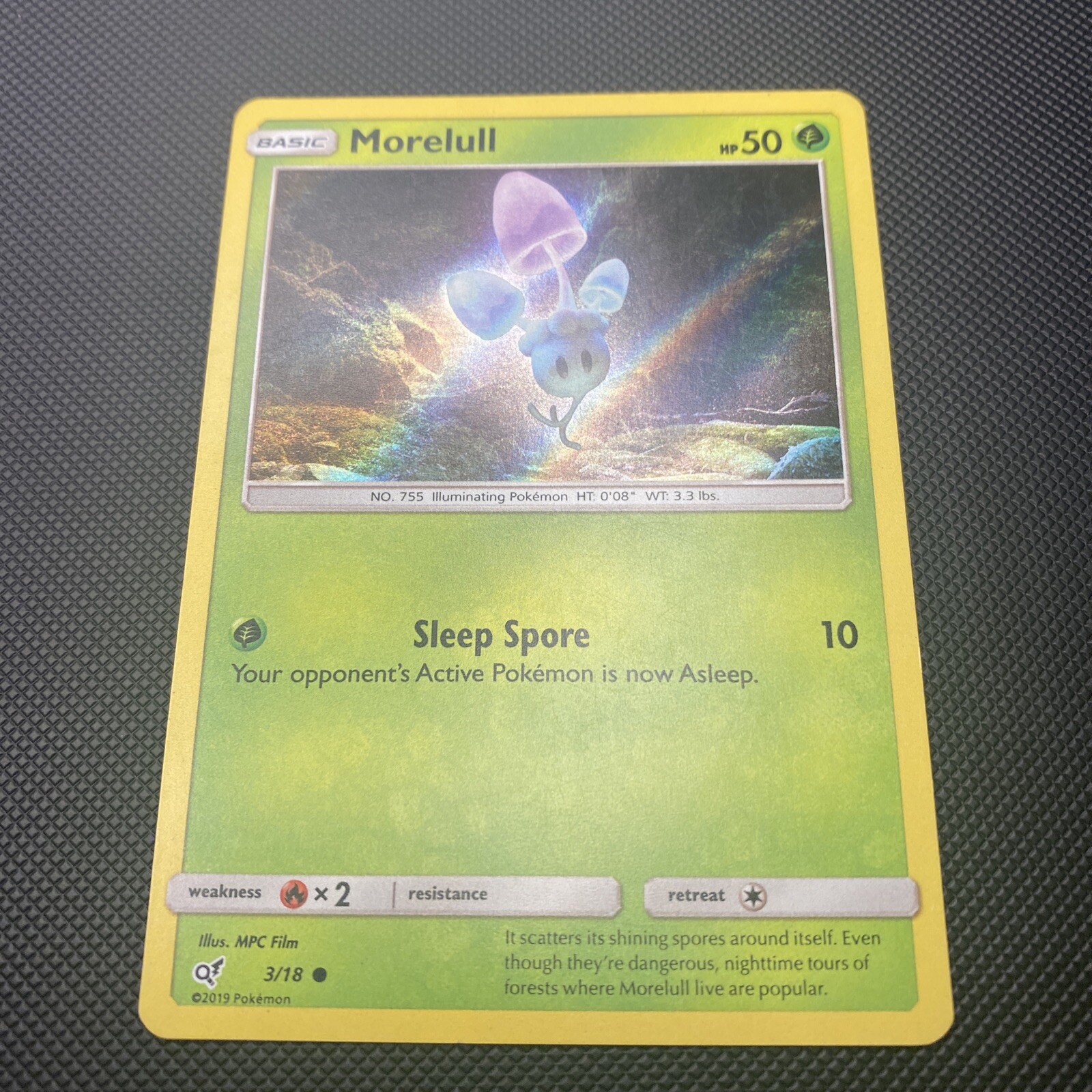 Morelull 3/18 Holo Common Detective Pikachu TCG Pokemon Card