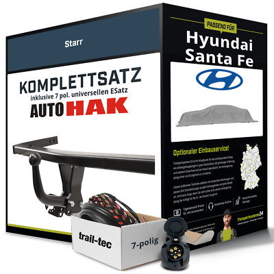 Anhängerkupplung starr für HYUNDAI Santa Fe +E-Satz (AHK+ES) NEU