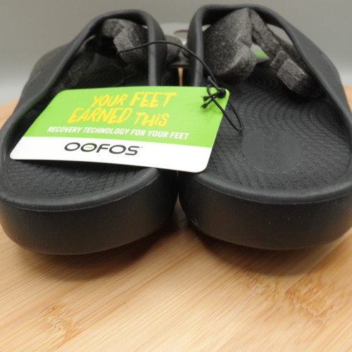 OOFOS Original Recovery Comfort Thong Flip Flop Sandals Black M 5 W 7 NWT - Picture 4 of 7