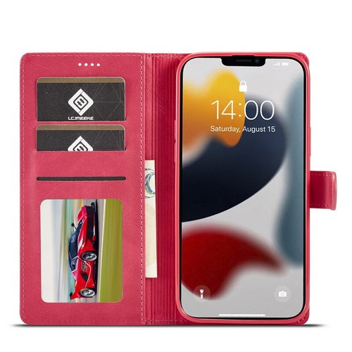 Housse de fente pour carte portefeuille à rabat en cuir pour iPhone 14 13 12 Pro Max 11 XS XR 8 - Photo 3 sur 17