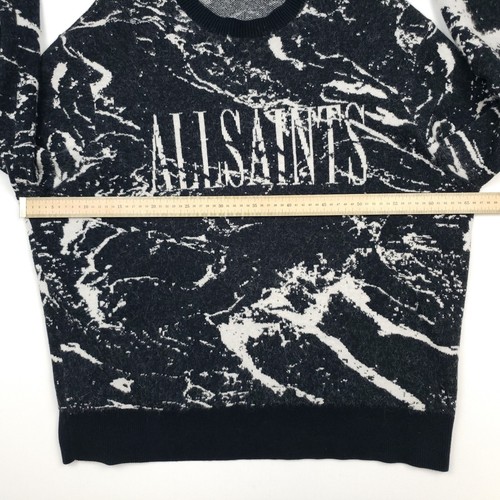 Suéter Allsaints XL Talla Grande Hombres Mezcla Lana Alpaca Jersey Logo Mármol - Imagen 9 de 18
