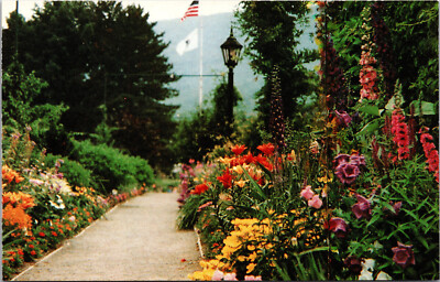 Bridge Of Flowers at Shelburne Fall Massachusetts MA Deerfield River Postcard