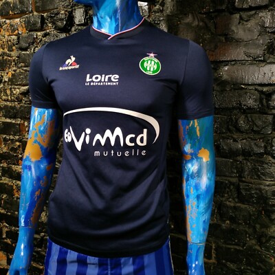 Maillot D'entraînement AS Saint-Etienne – Le Coq Sportif, Taille M, Gris (occasion)