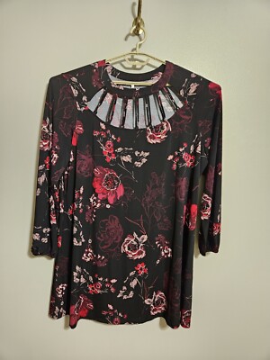 Maurices Womens Black Knit Floral Cut-Out Dress Size 2 Plus | eBay
