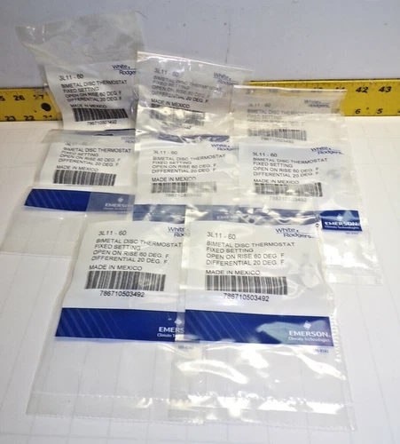 8) NEW EMERSON/WHITE RODGERS BIMETAL DISC THERMOSTAT  3L11-60  LOT OF 8
