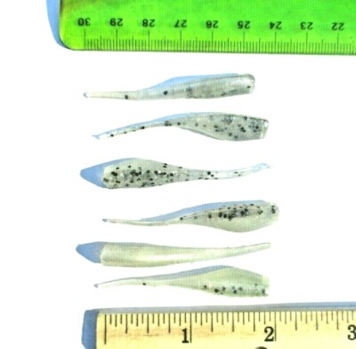 50ct Pepper SHAD MIX 2'' STINGER SHAD GRUBS Crappie Fishing Baits Trout Lures