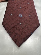 Christian Dior Monsieur Mens Tie Measures 54" x 3" Made In USA Geometric