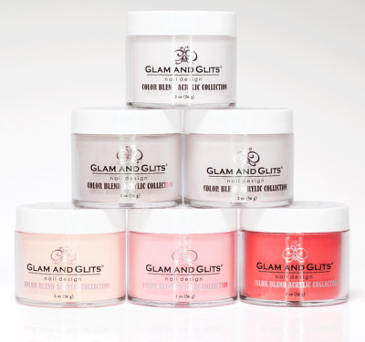Glam Glits Nail Acrylic Powder BLEND Collection Vol.1 - 2oz/Jar - Choose Colors